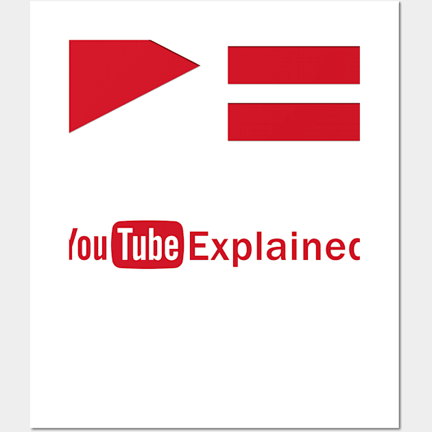 YouTube Explained Logo #2 Wall Art by YouTubeExplained